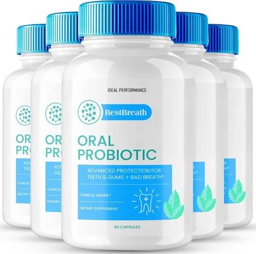 Best Breath - Cápsulas probióticas orales para respiración, mejores probióticos avanzados para encías y dientes saludables, píldoras de suplemento