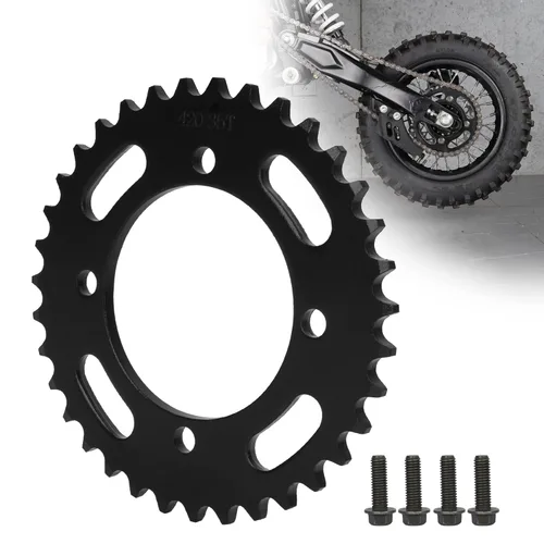 RUTU Piñón de Cadena 420 Piñón Trasero 35 Dientes 76mm para Motocicletas Chinas de 50 70 90 110 125 140cc 150 160 170 Cc Apollo RFZ CRF50 XR50 SDG