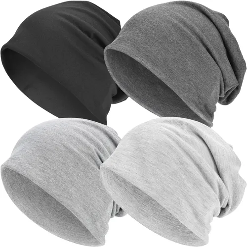 Miniatura 14 de EINSKEY Gorro ligero holgado para hombres y mujeres, gorro de algodón fino de gran tamaño, gorro de quimioterapia, gorro para dormir nocturno