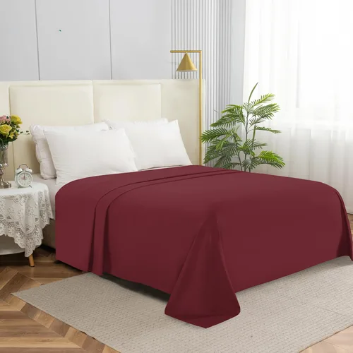 Miniatura 12 de Elegant Comfort Sábana encimera de 1 pieza de calidad hotelera, lujosa y suave, 1500 hilos, calidad egipcia, resistente a arrugas, manchas