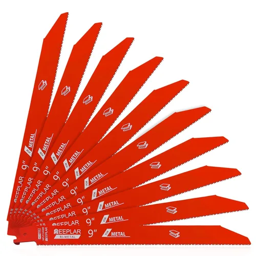 Miniatura 9 de Paquete de 25 hojas de sierra de 6 pulgadas 14/18 TPI de sierra alternante bimetálica para desmontaje automático de metal, hojas de sierra de 6