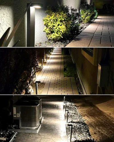 Miniatura 7 de GKOLED Paquete de 4 Luces de Paisaje de Bajo Voltaje, Luces de Sendero, 3W 9-15V CA/CC Cableadas para Exteriores Luces LED de Sendero de Paisaje