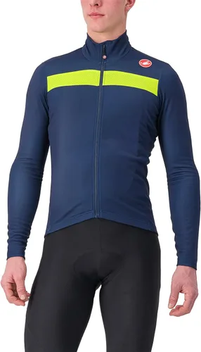 Castelli Puro 3 Jersey FZ para hombre, manga larga con aislamiento polar, cremallera y cuello alto para ciclismo de carretera y grava I