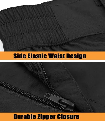 Miniatura 3 de MAGCOMSEN Pantalones de senderismo para hombre, 5 bolsillos grandes, convertibles, con cremallera, de secado rápido, ligeros, pantalones de trabajo