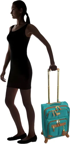 Miniatura 7 de Steve Madden Colección de equipaje de diseñador Maleta ligera y expandible para hombres y mujeres Bolsa de transporte duradera de 20 pulgadas