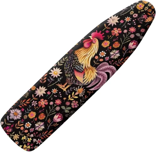 Miniatura 22 de Funda para tabla de planchar con estampado de rosas vintage con gancho y bucle, sujetadores ajustables, fundas protectoras para tabla de planchar
