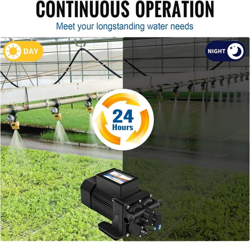 Miniatura 4 de YOUNGTREE Bomba de transferencia de presión de agua sin escobillas de 110V de servicio continuo 6.0GPM 55PSI Bomba de diafragma de agua fresca bajo