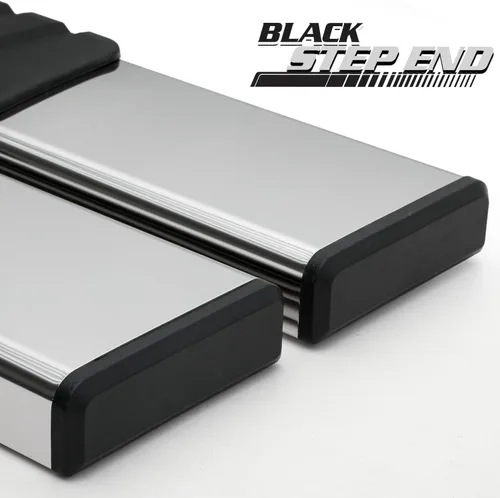 Miniatura 8 de M-Auto Estribos de 6.75 pulgadas, barras laterales compatibles con Chevy Silverado GMC Sierra 1500 2500HD 3500HD 2019-2025, cabina extendida, barras
