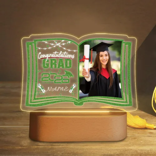Miniatura 16 de Regalos de graduación personalizados luz nocturna con nombre de foto, lámpara LED de graduación personalizada 2026 para mujeres y hombres, regalos