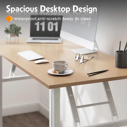 Miniatura 7 de Need AC5AW - Escritorio pequeño plegable, resistente y robusto para computadora, oficina en casa, dormitorios y espacios pequeños, no requiere Roble