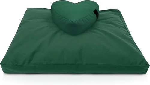 Miniatura 18 de Bean Products Juego de alfombrillas de meditación – Zafu almohada de piso orgánica de trigo sarraceno + almohadilla de oración Zabuton rellena