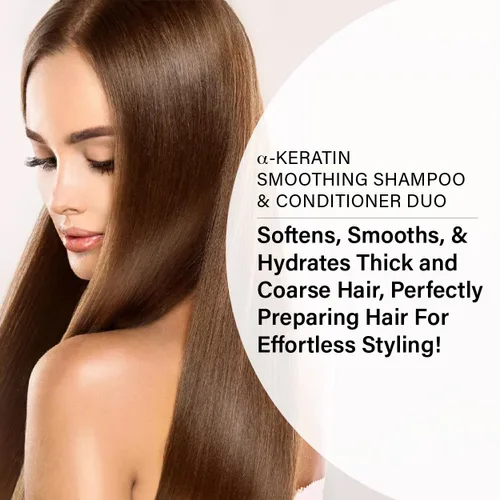 Miniatura 3 de Peter Coppola a-Keratin - Juego de champú y acondicionador suavizante, suaviza el cabello grueso y grueso, infundido con aceite de argán, aceite
