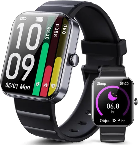 Relojes inteligentes para mujeres y hombres, reloj inteligente de fitness, monitor de sueño, frecuencia cardíaca, oxígeno en sangre, presión
