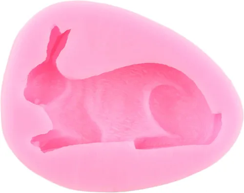 Miniatura 5 de ZiXiang Molde de silicona para fondant de conejo, orejas de conejo de Pascua, moldes de chocolate para decoración de pasteles, decoración de Estilo b
