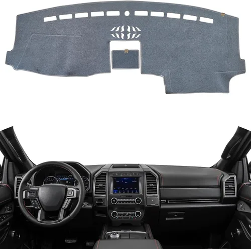 Miniatura 41 de TUCAREST Funda para salpicadero Compatible con Ch-Evy Silverado 1500/2500 HD/3500 HD 2019-2023, GM-C Sierra/HD 2500/ HD 3500 2019-2023, alfombrilla