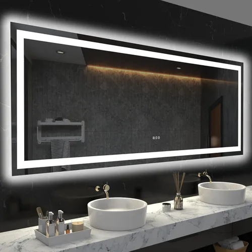 Miniatura 25 de LOAAO Espejo de Baño LED de 40"X32" con Luces, Antivaho, Regulable, Retroiluminación RGB + Iluminación Frontal, Espejo de Tocador de Baño