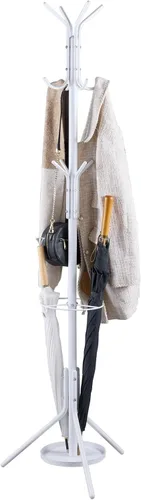 Miniatura 11 de Kitsanery Perchero independiente, árbol de metal con soporte para paraguas, sombrero y perchero para entrada, pasillo, sala de estar, dormitorio