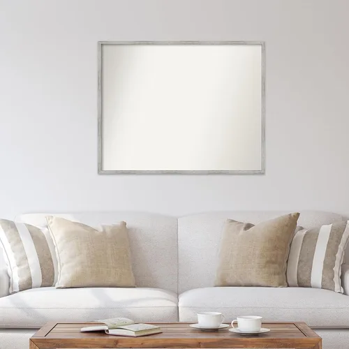 Miniatura 659 de Amanti Art Espejo de baño blanco para sobre el fregadero, 32 x 45 pulgadas, espejo de tocador rectangular blanco esbelto, marco de madera moderno