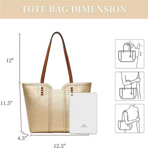 Miniatura 3 de Montana West Tote Bag for Women Top Handle Satchel Purse Oversized Shoulder Handbag Hobo Bags