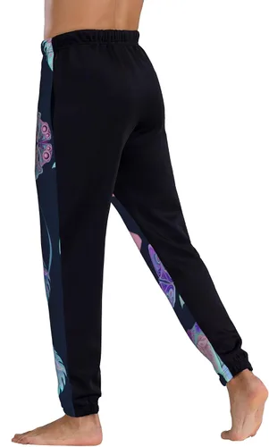 Miniatura 5 de Jutdopt Men Elephant Feathers Leaves Sweatpants Joggers Sweatpants Baggy Jogger Pants with Pocket for Men