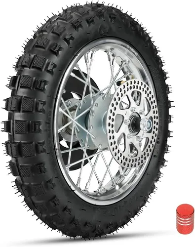FVRITO Reemplazo del conjunto de rueda trasera para Razor MX500 MX650 SX500 Mini Dirt Rocket Bike 2.50-10 2.50x10 Tubo de neumático Llanta de cadena