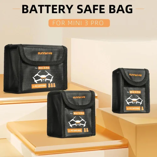 Miniatura 5 de Bolsa de seguridad para batería de vuelo para DJI Mini 3 Pro /4 Pro Funda protectora Transporte Batería de litio segura Bolsa a prueba