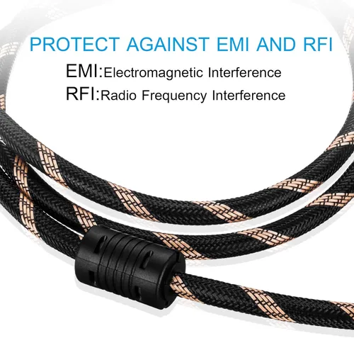 Miniatura 7 de Cable DVI de doble enlace de 3.3 ft, nailon trenzado DVI-D 24+1 de doble enlace macho a macho, cable de video digital chapado en oro con soporte