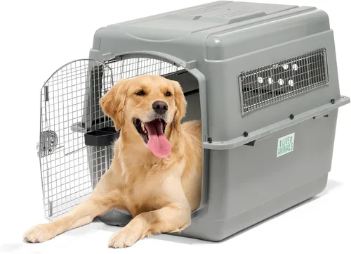 Miniatura 7 de Petmate Sky Kennel - Para aire y viajes, jaula para perros compatible con aerolíneas para mascotas de 50-70 lbs, perrera para perros resistente