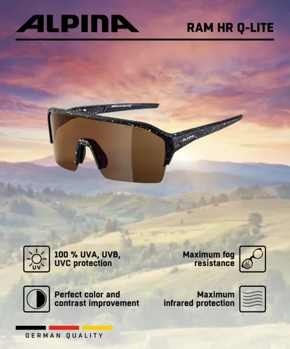 Miniatura 5 de ALPINA Gafas de ciclismo que mejoran el contraste y a prueba de roturas para hombres y mujeres, 100% protección UV, RAM HR Q-LITE