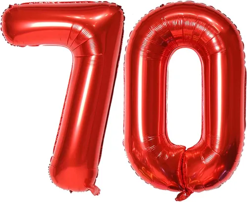 Miniatura 11 de Globo de helio rojo del número 10 de 40 pulgadas, autosellado para decoración de fiesta de cumpleaños y decoración de fiesta de aniversario (rojo 10)