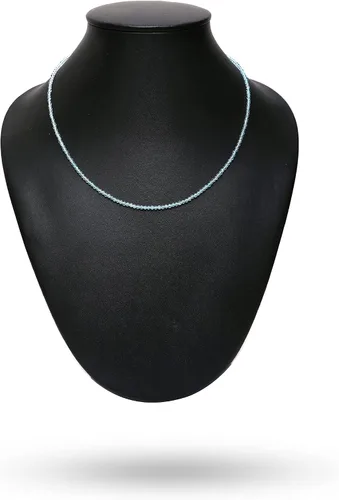 Miniatura 10 de Gargantilla con cuentas naturales, cuentas facetadas, collar de piedra natal, cristal curativo de energía, regalo para ella, joyería de plata de ley