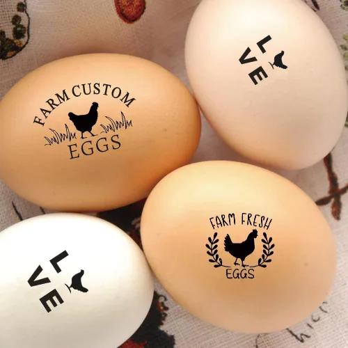 Miniatura 4 de Sellos personalizados de huevo de pato para huevos frescos con tinta de secado rápido, sellos personalizados de cartón de huevos de 0.65/0.8/1