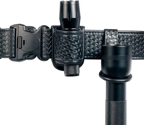Miniatura 2 de Soporte compacto para linterna (parte superior abierta) + soporte de correa de anillo de linterna para sostener Mag Lite y otras linternas