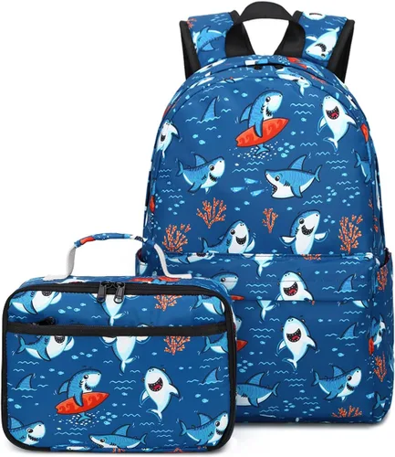 Miniatura 77 de CAMTOP - Conjunto de mochila y lonchera con estampados divertidos para niños de preescolar y primaria), Y0058-2