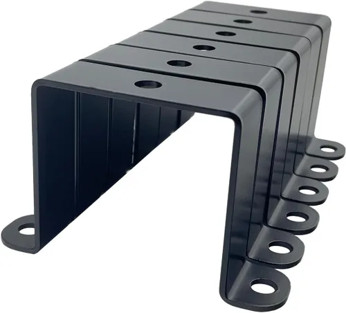 Miniatura 7 de 6 piezas de abrazaderas de tubo cuadrado de 2.5x2.5", abrazaderas de tubo de metal en U de 2.5 pulgadas, abrazadera de acero en U para montaje
