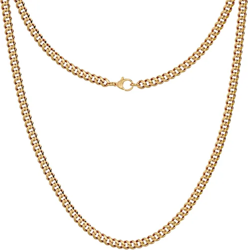 Miniatura 2 de Silvadore Collar de cadena de eslabones cubanos de 240.236 in para hombre, chapado en plataoro de 18 quilates, no se deslustra y resistente al agua