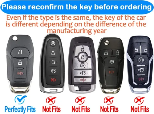 Miniatura 2 de Tukellen Funda para llavero Ford de TPU suave, protección completa, compatible con Ford F150 F250 F350 F450 F550 Explorer Ranger Escape Key Shell