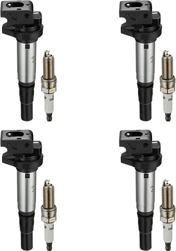 Miniatura 43 de BDFHYK Paquete de bobinas de encendido UF529 y bujías de iridio 4644 compatibles con Audi A3 A4 Allroad Quattro A5 Quattro Q5 TT Quattro Volkswagen