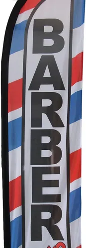 Miniatura 3 de Bandera de plumas de playa de poliéster hecha punto diseño personalizado bandera promocional de Swooper de 11.2 pies sin postes y base Micheladas