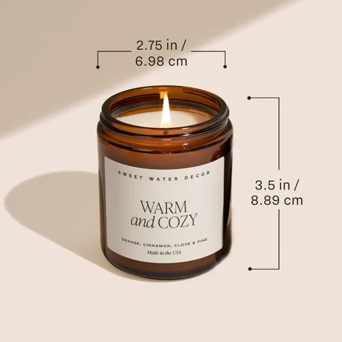 Miniatura 4 de Sweet Water Decor Vela de Soja de Palo Santo y Pachulí - Velas Aromáticas de Pimienta Negra, Hoja de Clavo, Nuez Moscada y Lavanda para el Hogar