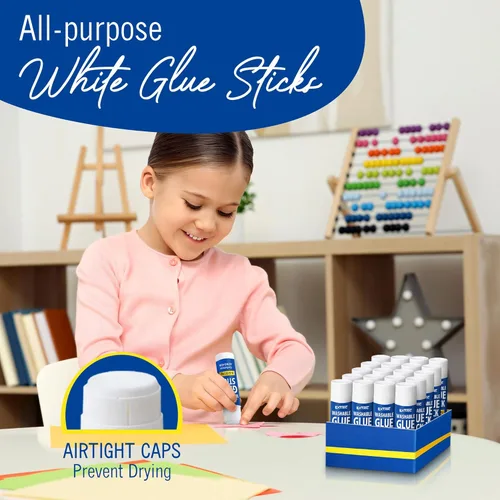 Miniatura 3 de Barras de pegamento a granel para aulas, barras de pegamento blanco para niños, 12 unidades, 0.32 onzas, lavables para todo propósito, para niños