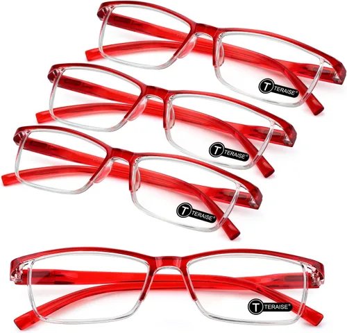 Miniatura 8 de TERAISE Gafas de Lectura Anti-luz Azul de Moda para Hombres y Mujeres Lector de Computadora Transparente