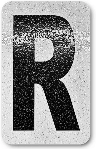 Miniatura 50 de Despegar y pegar individuales, números y letras de aluminio reflectantes, se adhiere al hormigón, madera, metal, azulejos, ladrillo, vidrio