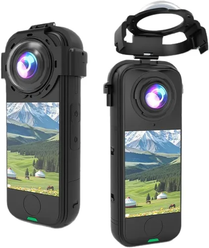 Protector de lente para Insta360 X4 Air, protector de lente de vidrio óptico a presión para Insta 360 X4 Air extraíble, antivaho y antiarañazos,