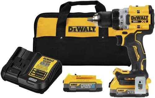 DEWALT Kit de taladro inalámbrico MAX XR de 20 V, taladro y destornillador, 1/2 pulgada, baterías, cargador y bolsa incluida (DCD800E2)