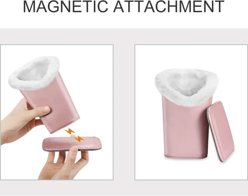 Miniatura 144 de Fintie Soporte para anteojos forrado de felpa con base magnética, estuche de cuero vegano prémium para lentes