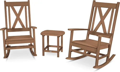 Miniatura 5 de POLYWOOD® Braxton - Juego de mecedoras, color blanco