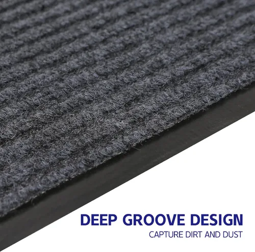 Miniatura 7 de Alfombra antideslizante de 3 x 10 pies, alfombra de pasillo para interiores y exteriores, alfombra con respaldo de goma, tapete comercial de pelo