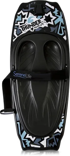 Miniatura 2 de SereneLife Rodillera deportiva acuática con gancho para niños y adultos, rodillera con correa para navegación, negro/azul y Airhead Kwik-Connect