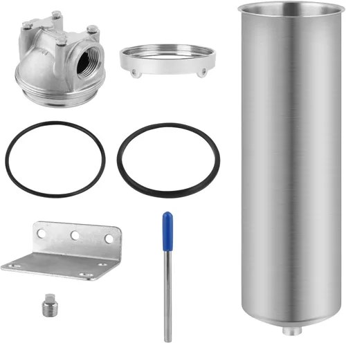 Miniatura 6 de NSF/ANSI 42 carcasa de filtro de agua de acero inoxidable para toda la casa, sistema de filtro de agua de sedimentos de 10 x 2.5 pulgadas para agua